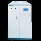 AN97060TSH 單相輸出程控變頻電源 輸出電壓低檔1～150V，高檔1～300V，效率高于85％。輸出容量：60KVA；電路方式：大屏幕液晶（320*240）顯示，IGBT/PWM脈沖寬度調(diào)節(jié)方式；工作方式：普通方式/步階方式（編程）/漸變方式（編程）