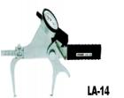  LA-14 大型針盤(pán)式外卡規(guī) .最小讀值:0.01MM.測(cè)量范圍:100-150MM;量測(cè)喉深:70MM
